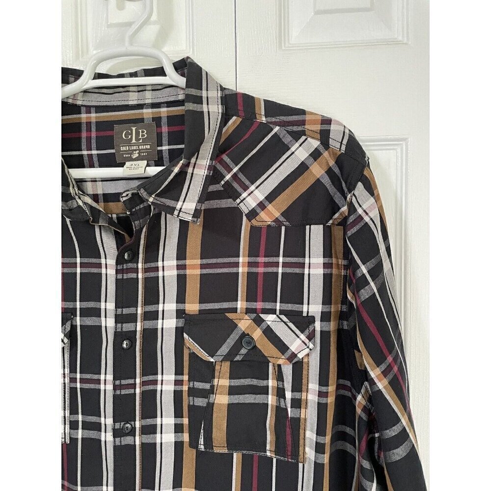 Gold Label Brand Mens Casual Button Down Shirt Size 4XL - Picture 2 of 9